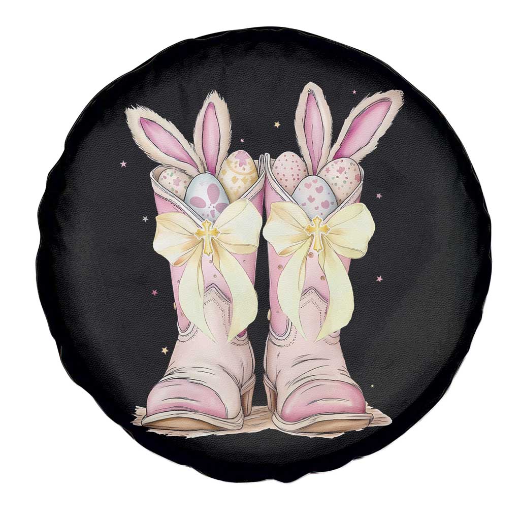 Funny Easter Day Cowgirl Egg Cowboy Boots Spare Tire Cover
