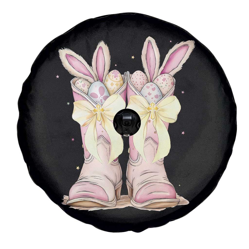 Funny Easter Day Cowgirl Egg Cowboy Boots Spare Tire Cover