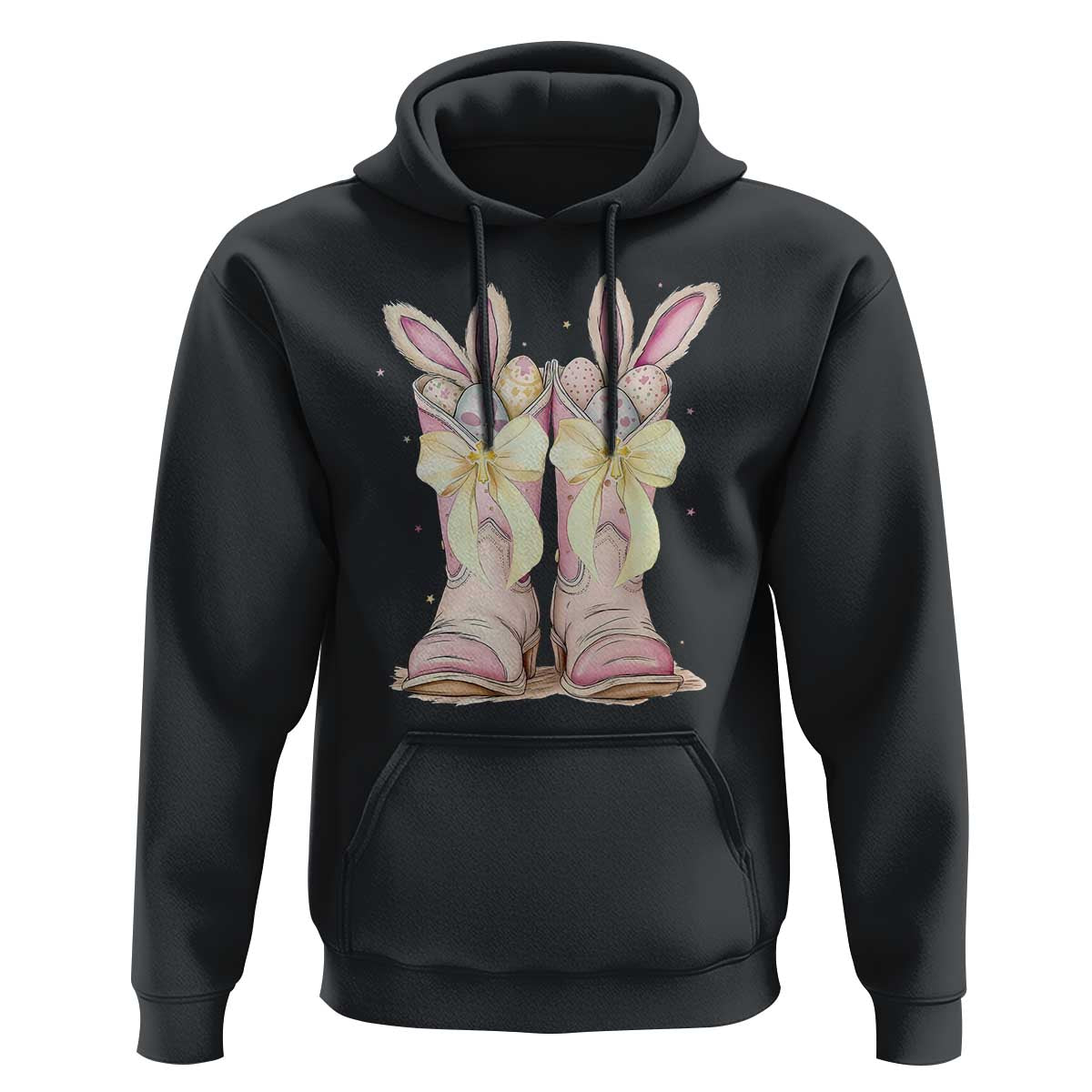 Funny Easter Day Cowgirl Egg Cowboy Boots Hoodie