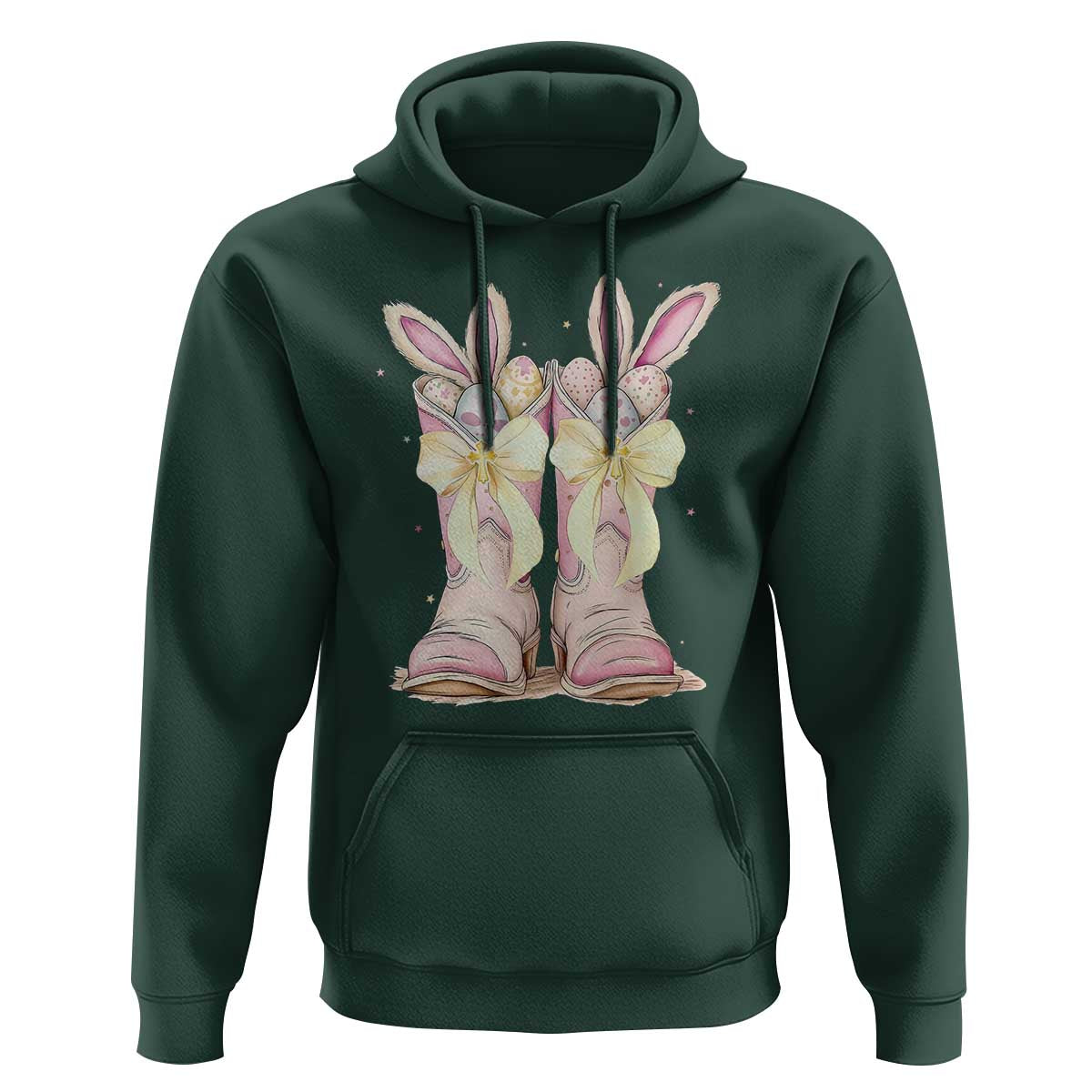 Funny Easter Day Cowgirl Egg Cowboy Boots Hoodie