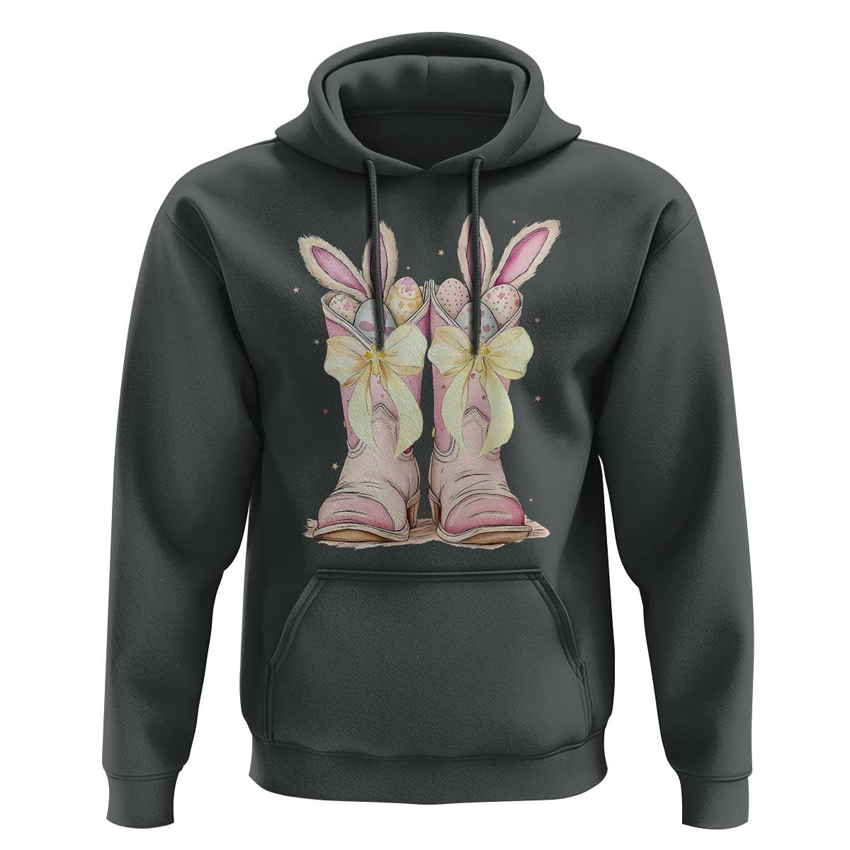 Funny Easter Day Cowgirl Egg Cowboy Boots Hoodie