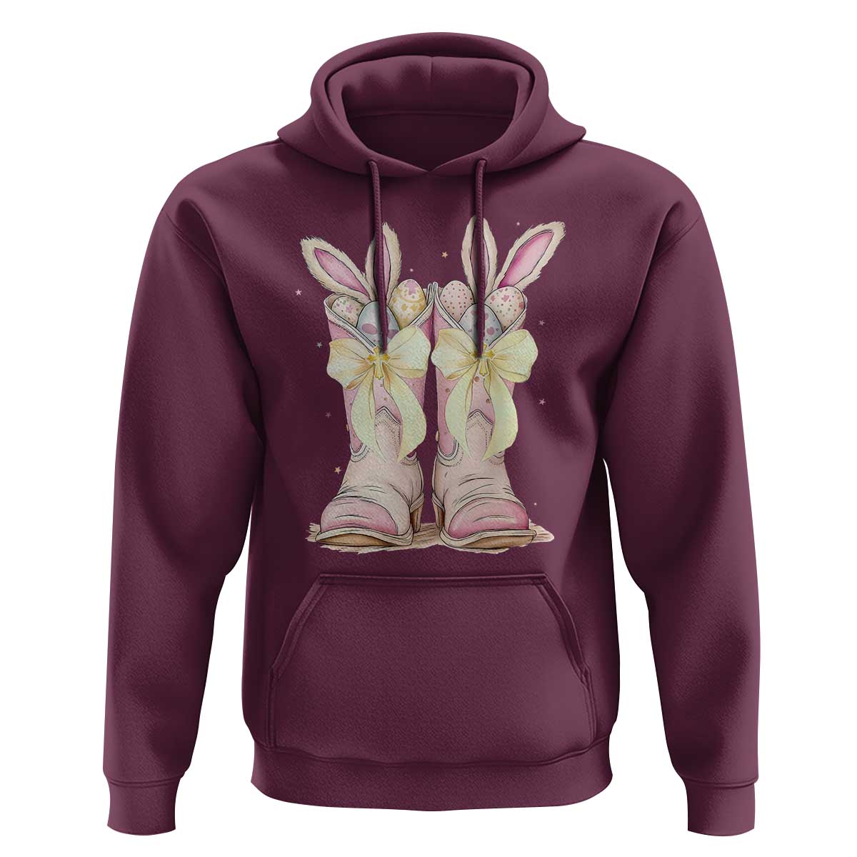 Funny Easter Day Cowgirl Egg Cowboy Boots Hoodie