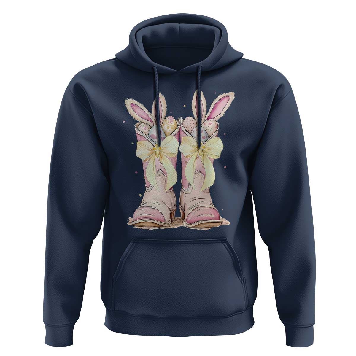 Funny Easter Day Cowgirl Egg Cowboy Boots Hoodie