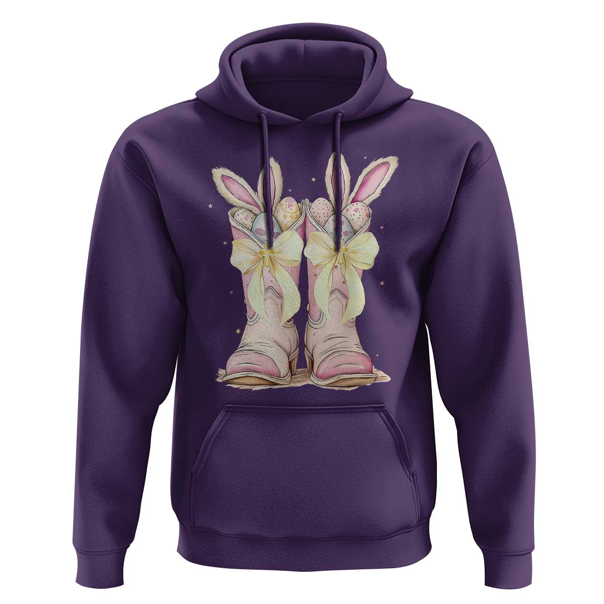 Funny Easter Day Cowgirl Egg Cowboy Boots Hoodie
