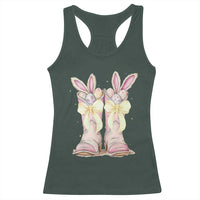 Funny Easter Day Cowgirl Egg Cowboy Boots Racerback Tank Top