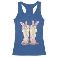 Funny Easter Day Cowgirl Egg Cowboy Boots Racerback Tank Top