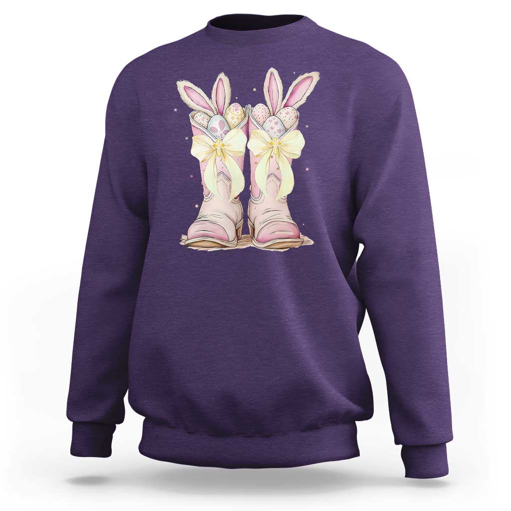 Funny Easter Day Cowgirl Egg Cowboy Boots Sweatshirt