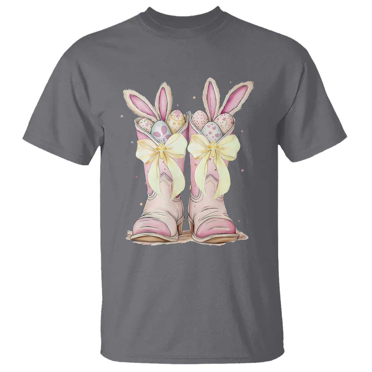Funny Easter Day Cowgirl Egg Cowboy Boots T Shirt