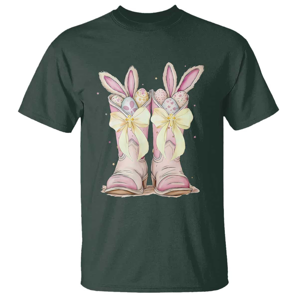 Funny Easter Day Cowgirl Egg Cowboy Boots T Shirt