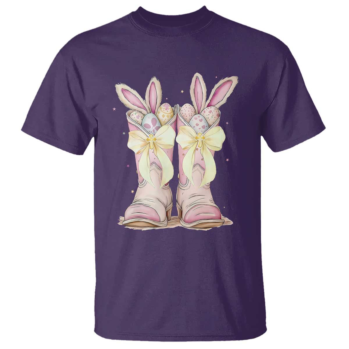 Funny Easter Day Cowgirl Egg Cowboy Boots T Shirt