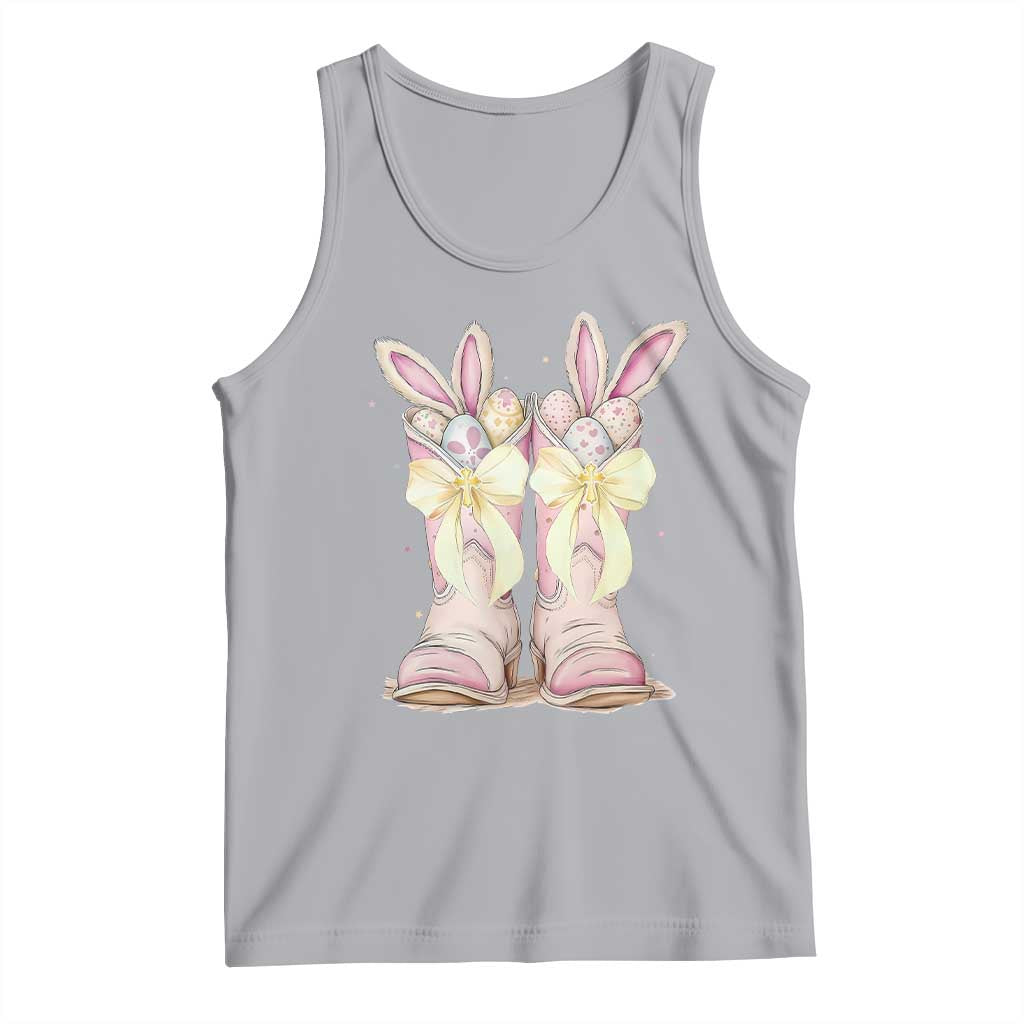 Funny Easter Day Cowgirl Egg Cowboy Boots Tank Top