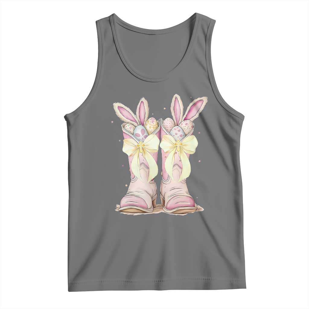 Funny Easter Day Cowgirl Egg Cowboy Boots Tank Top