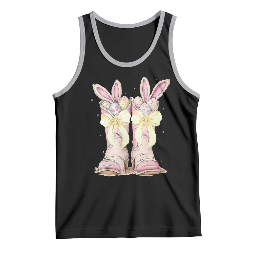 Funny Easter Day Cowgirl Egg Cowboy Boots Tank Top