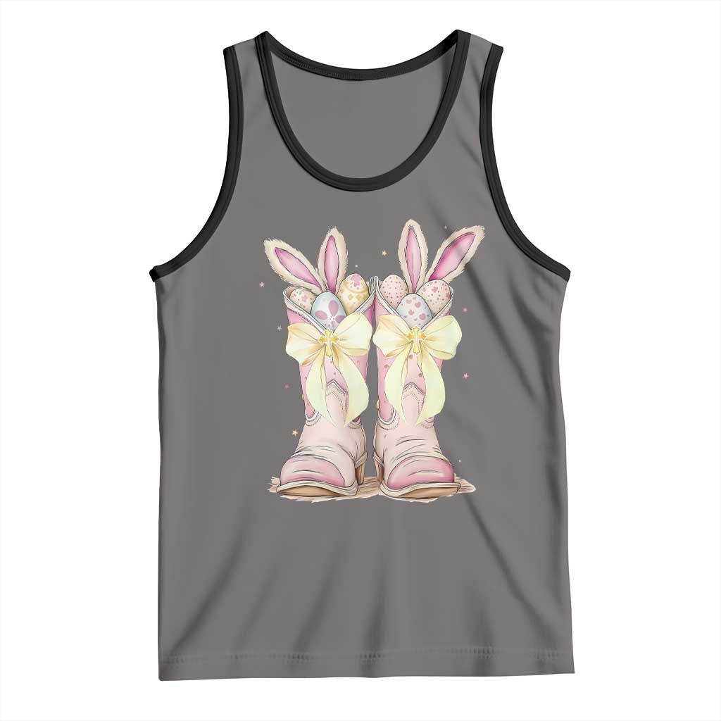 Funny Easter Day Cowgirl Egg Cowboy Boots Tank Top