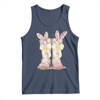 Funny Easter Day Cowgirl Egg Cowboy Boots Tank Top