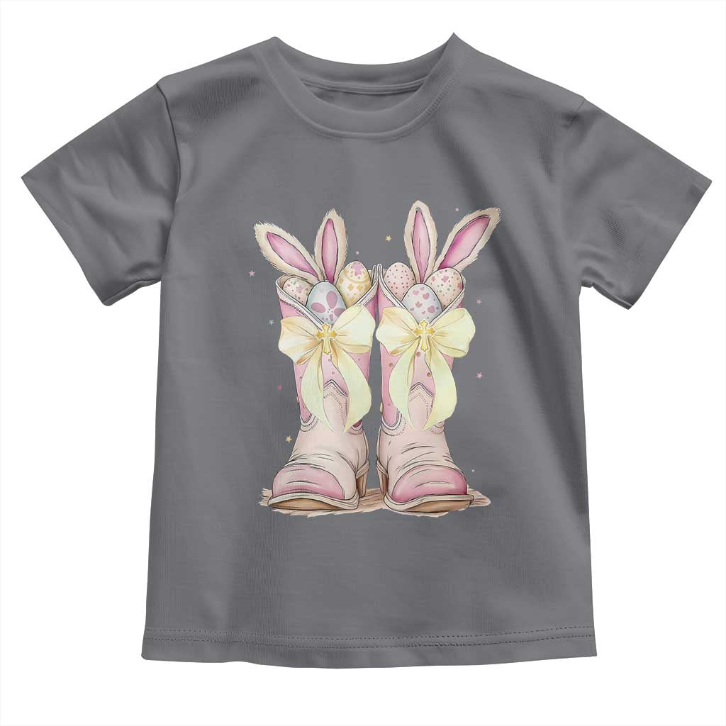 Funny Easter Day Cowgirl Egg Cowboy Boots Toddler T Shirt