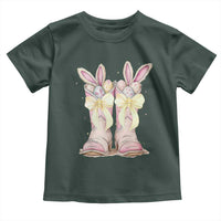 Funny Easter Day Cowgirl Egg Cowboy Boots Toddler T Shirt