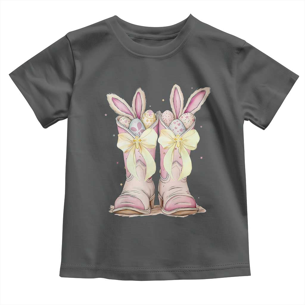Funny Easter Day Cowgirl Egg Cowboy Boots Toddler T Shirt