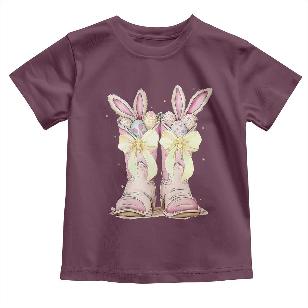Funny Easter Day Cowgirl Egg Cowboy Boots Toddler T Shirt