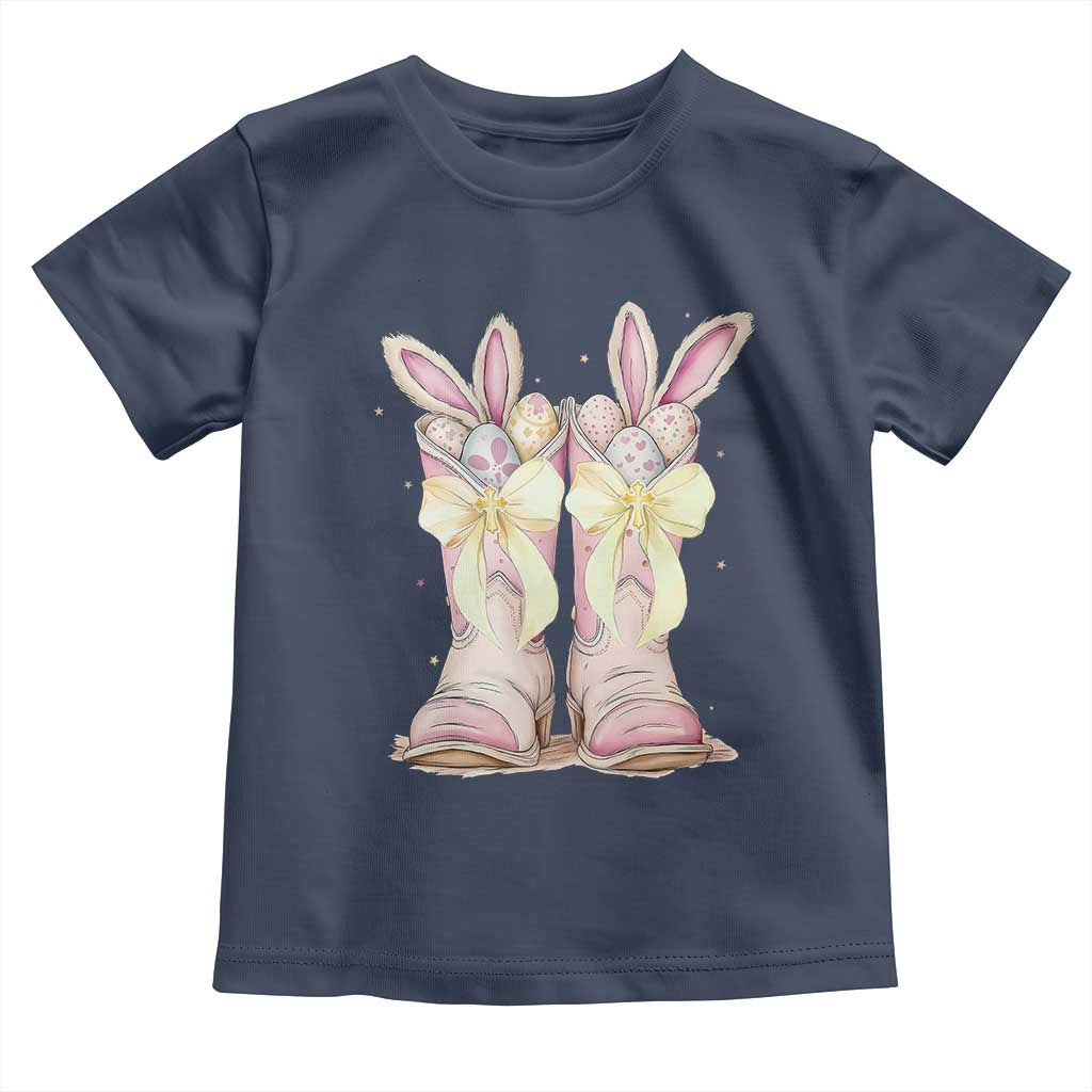 Funny Easter Day Cowgirl Egg Cowboy Boots Toddler T Shirt