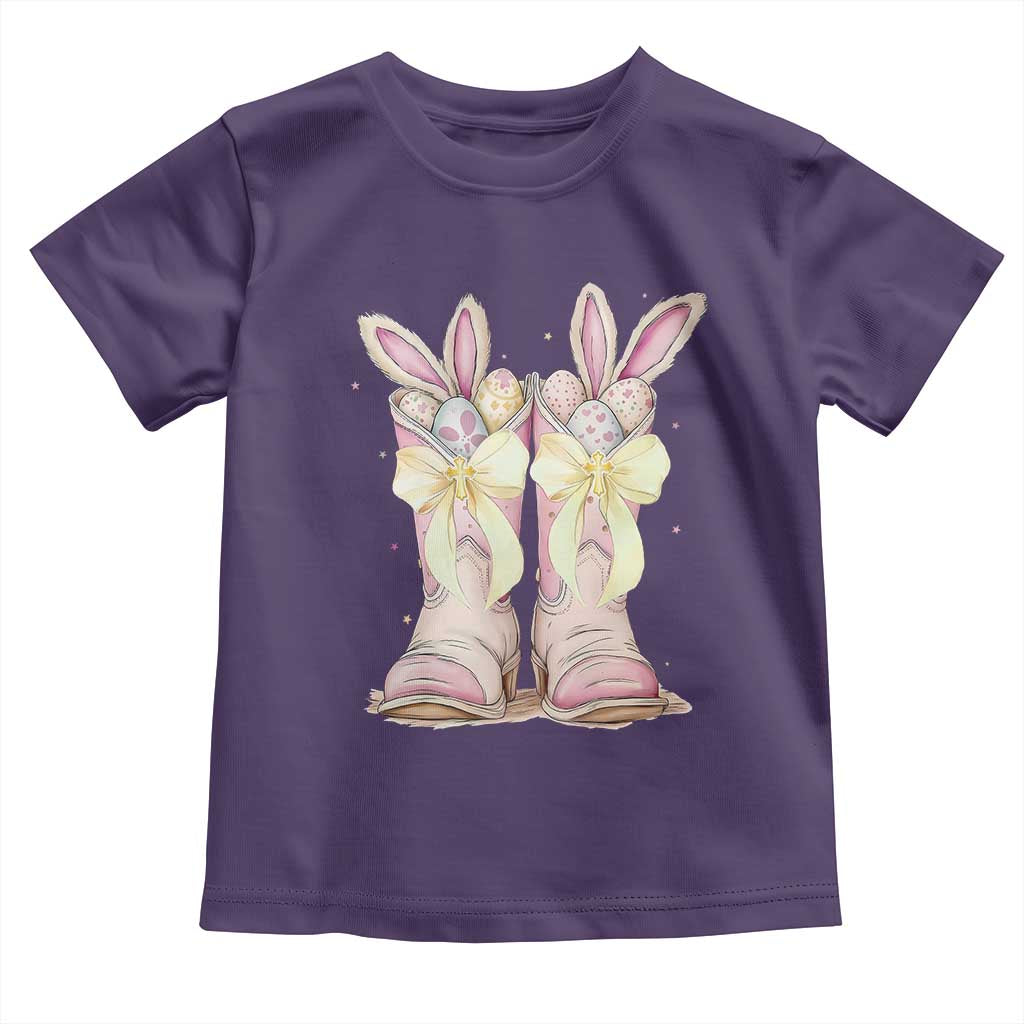 Funny Easter Day Cowgirl Egg Cowboy Boots Toddler T Shirt