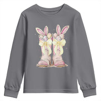 Funny Easter Day Cowgirl Egg Cowboy Boots Youth Sweatshirt