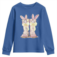 Funny Easter Day Cowgirl Egg Cowboy Boots Youth Sweatshirt