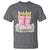 Funny Easter Day Gardening T Shirt Gardener Boots Bunny Ears Colorful Eggs