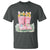 Funny Easter Day Gardening T Shirt Gardener Boots Bunny Ears Colorful Eggs