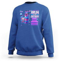 Funny Bruh It's My Birthday Sweatshirt Llama Pinata Gaming Bday