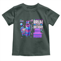 Funny Bruh It's My Birthday Toddler T Shirt Llama Pinata Gaming Bday