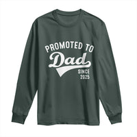 Funny New Dad Promoted To Dad Since 2025 Long Sleeve Shirt Baby Announcement