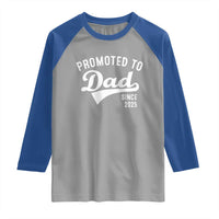 Funny New Dad Promoted To Dad Since 2025 Raglan Shirt Baby Announcement