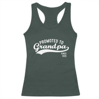 Funny New Grandpa Promoted To Grandpa Since 2025 Racerback Tank Top Baby Announcement