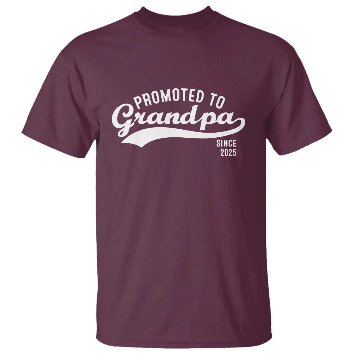 Funny New Grandpa Promoted To Grandpa Since 2025 T Shirt Baby Announcement