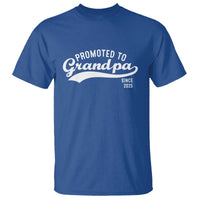 Funny New Grandpa Promoted To Grandpa Since 2025 T Shirt Baby Announcement