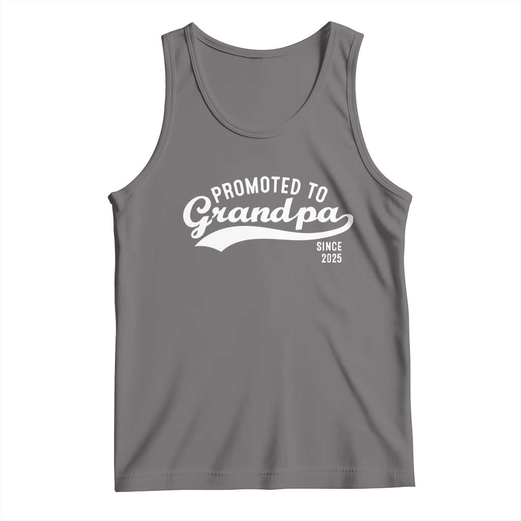 Funny New Grandpa Promoted To Grandpa Since 2025 Tank Top Baby Announcement