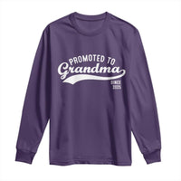 Funny New Grandma Promoted To Grandma Since 2025 Long Sleeve Shirt Baby Announcement