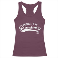 Funny New Grandma Promoted To Grandma Since 2025 Racerback Tank Top Baby Announcement