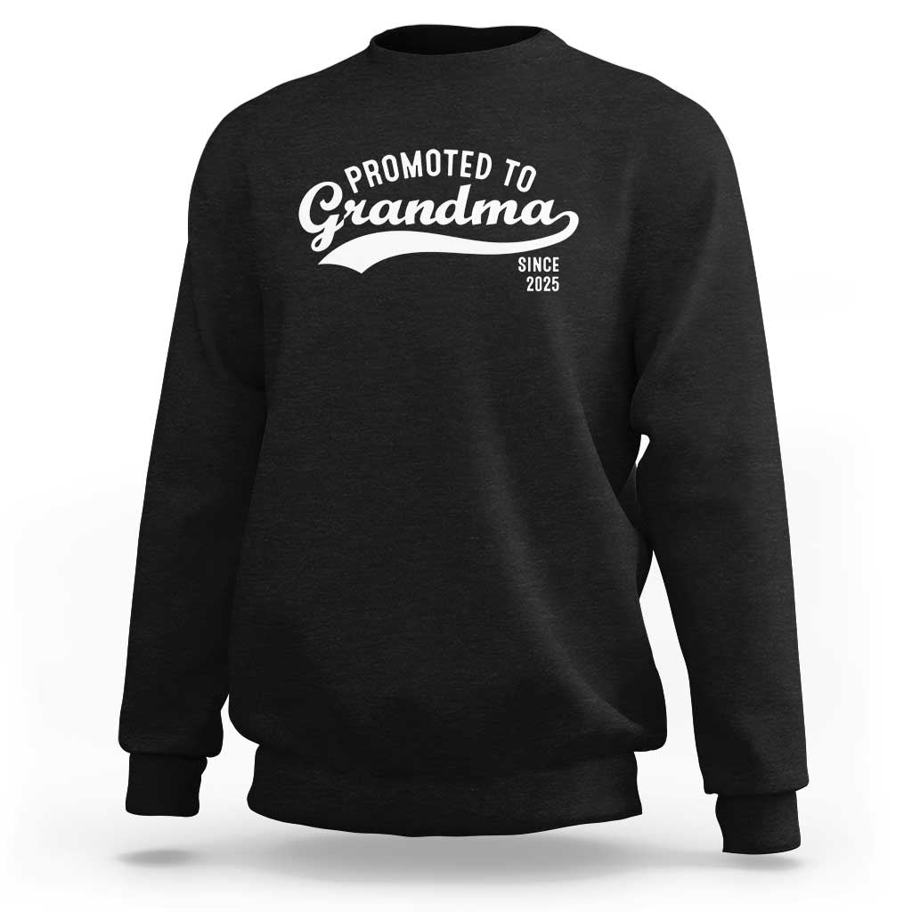 Funny New Grandma Promoted To Grandma Since 2025 Sweatshirt Baby Announcement