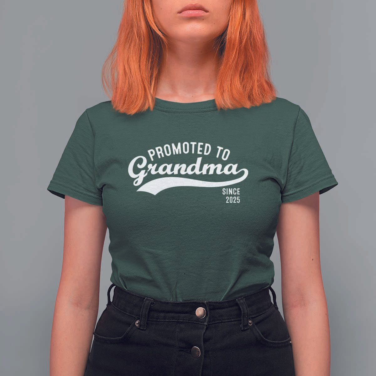 Funny New Grandma Promoted To Grandma Since 2025 T Shirt For Women Baby Announcement