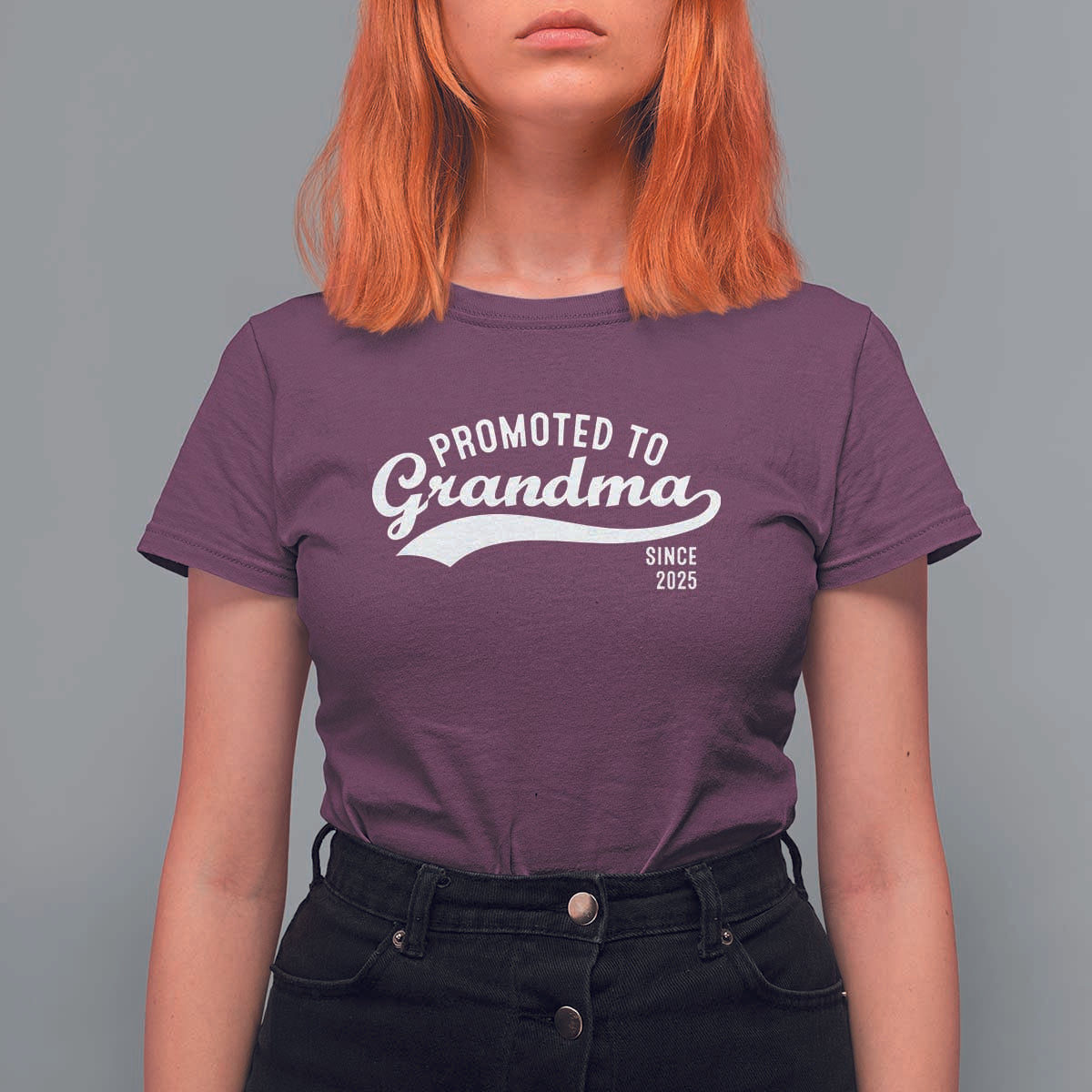 Funny New Grandma Promoted To Grandma Since 2025 T Shirt For Women Baby Announcement
