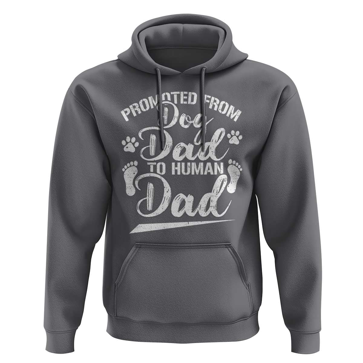 Funny Promoted From Dog Dad To Human Dad Hoodie New Father Paw Father's Day