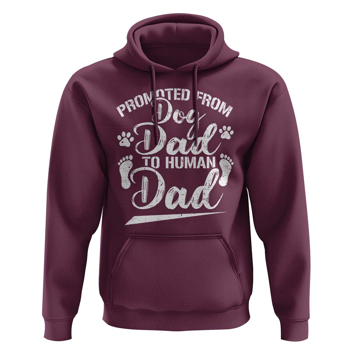 Funny Promoted From Dog Dad To Human Dad Hoodie New Father Paw Father's Day