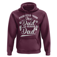 Funny Promoted From Dog Dad To Human Dad Hoodie New Father Paw Father's Day