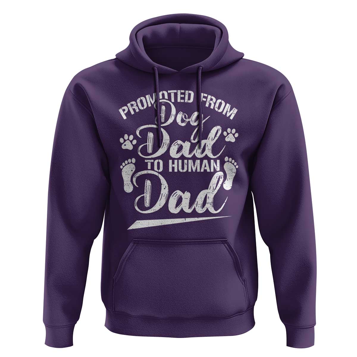 Funny Promoted From Dog Dad To Human Dad Hoodie New Father Paw Father's Day
