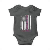 Funny Dad Of Girls Outnumbered Baby Onesie Vintage American Flag Father's Day
