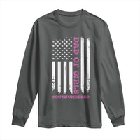 Funny Dad Of Girls Outnumbered Long Sleeve Shirt Vintage American Flag Father's Day