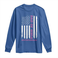 Funny Dad Of Girls Outnumbered Long Sleeve Shirt Vintage American Flag Father's Day