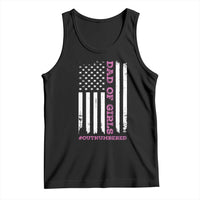 Funny Dad Of Girls Outnumbered Tank Top Vintage American Flag Father's Day